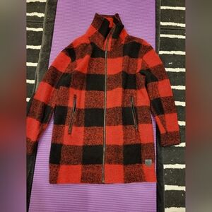 Roots wool buffalo plaid jacket, size M